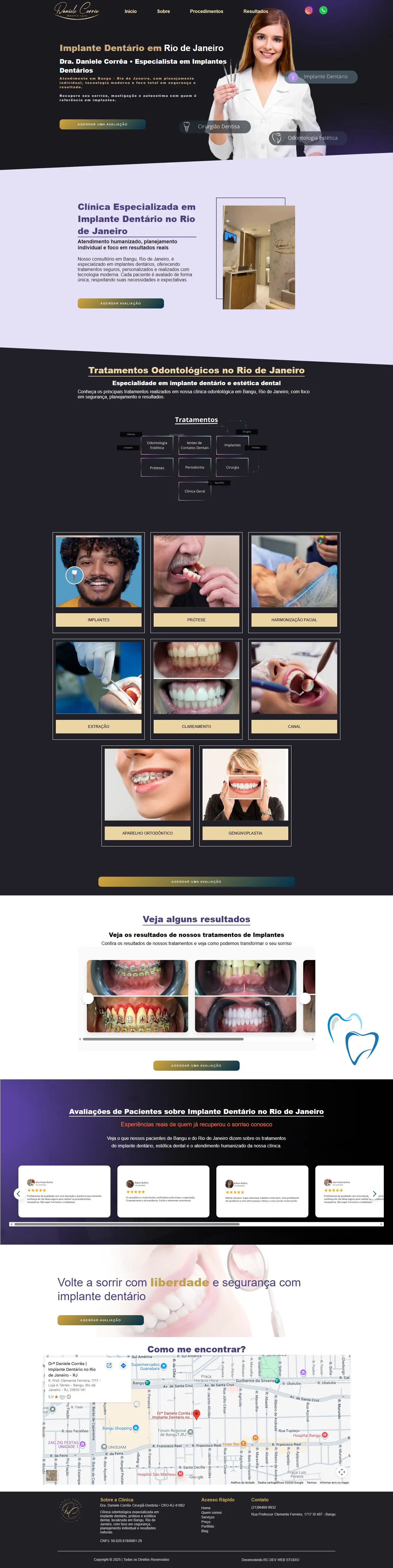 Desenvolvimento de site oficial para clínica odontológica - Dra. Daniele Correa